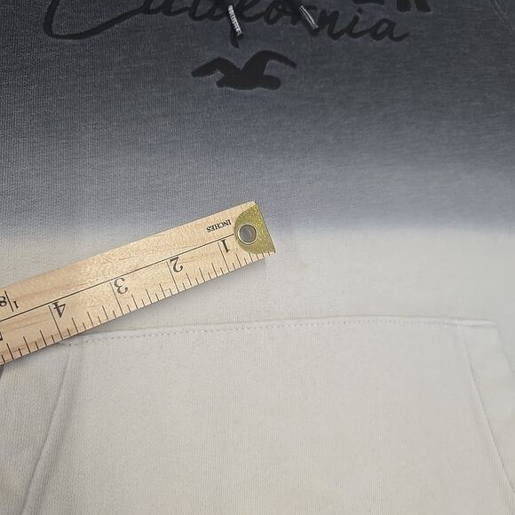 Hollister Men's Ombre Applique Logo Pullover Hoodie Sweatshirt Size Small Blue - Picture 8 of 10